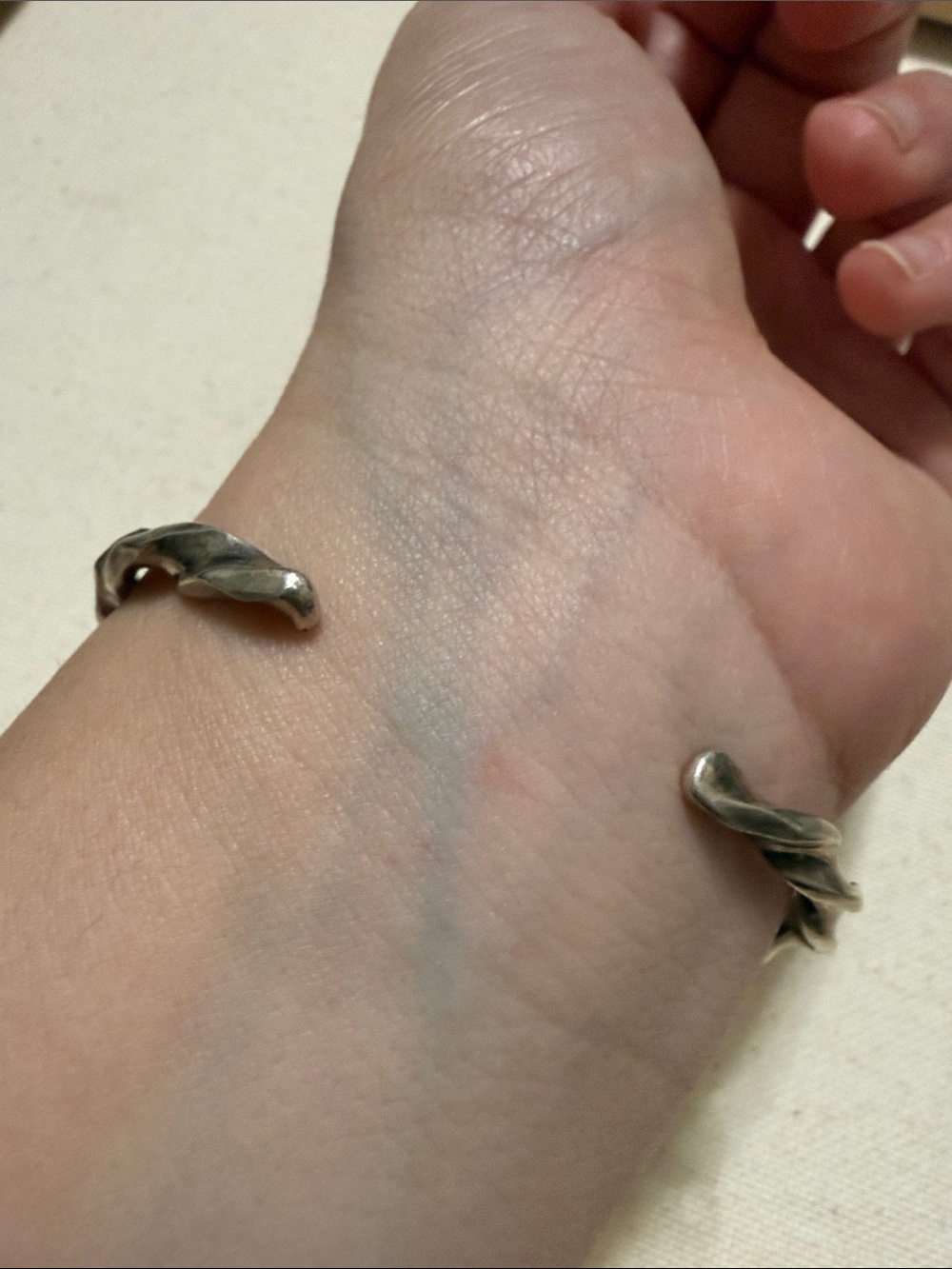 Sterling Silver Twisted Open Cuff Bracelet Not marked - Picture 15 of 16